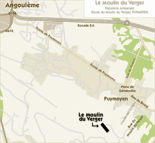 Plan d'accès au Moulin du Verger