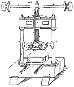 Machine à dorer et gaufrer à balancier